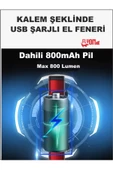 Kalem Şeklinde Şarj Edilebilir EL Feneri Güçlü Mıknatıslı Hem Ortam Aydınlatma Hem Fener Kamp Lamba - 3