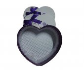 Kalpli Hediye Kutu 2li Mor Kareli - 2