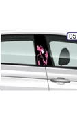 OTO AKSESUAR KAPI DİREK FOLYOSU MODEL:05 PEMBE PANTER SİYAH UV BASKI - 1