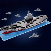 Fujian Savaş Gemisi 3D BUILDING BLOCKS 869 Parça 6+ YAŞ Puzzle Tekne Gemi Hediye - 1
