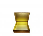 Gold Desenli Kare Çikolata Kutusu - 1