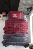 Clasy Campus V1 Tek Kişilik Yatak Örtüsü Bordo - 1