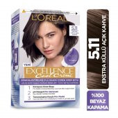 Loreal Excellence Cool Creme Saç Boyası 5.11 Ekstra Küllü Açık Kahve - 4