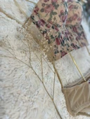 Çiçek Desenli Ekru Bustiyer Takım - 5