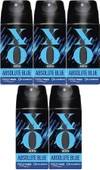 XO Deodorant 150ML Men-Erkek Absolute Blue (5 Li Set) - 1