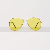 Unisex Gold Metal Çerçeveli Damla Gözlük (kutulu) thumbnail 3