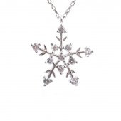 925 Ayar Gümüş Kar Tanesi Kolye - 2