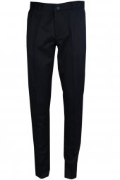 Lacivert Armüllü Klasik Erkek Keten Pantolon - 1