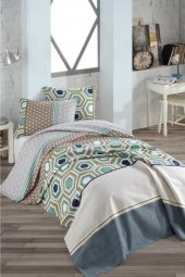 Taşan Tekstil Tek Kişilik Nevresim Takımı-hexagon - 1