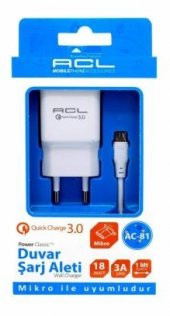 Acl 3A Type-C USB Kablolu Duvar Şarj Aleti - 1