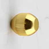 Topuz Düğme Çizgili Metal Kulp Gold Altın Çekmece Mobilya Mutfak Dolabı Dolap Kulpu Kulbu Kulpları thumbnail 6