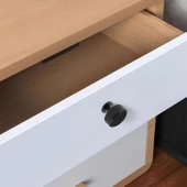 Taç Çizgili Düğme Metal Kulp Siyah Çekmece Mobilya Mutfak Dolabı Dolap Kulpu Kulbu Kulpları - 3