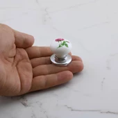 Polimer Düğme Kulp Gül Desenli Krom Tablalı Dolap Mobilya Mutfak Dolabı Çekmece Dolap Kulpu Kulbu thumbnail 5