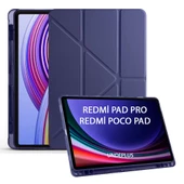 Xiaomi Redmi Pad Pro / Poco Pad 12.1inç Kılıf Kalem Bölmeli Trifolding Case (Düz Redmi Pad Değildir) - 7