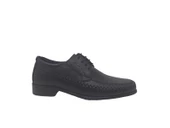 Zerhan 151 Erkek Siyah Bağcıklı Hakiki Deri Poli Taban ( Hafif ) Ayakkabı thumbnail 1