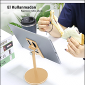 MÜHLEN GL083 - Gold Katlanabilir, Taşınabilir ve Evrensel Telefon/Tablet Standı - 10