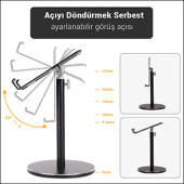 MÜHLEN GL083 - Siyah Katlanabilir, Taşınabilir ve Evrensel Telefon/Tablet Standı - 3