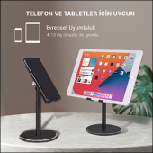 MÜHLEN GL083 - Siyah Katlanabilir, Taşınabilir ve Evrensel Telefon/Tablet Standı - 5