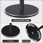 MÜHLEN GL083 - Siyah Katlanabilir, Taşınabilir ve Evrensel Telefon/Tablet Standı - 10