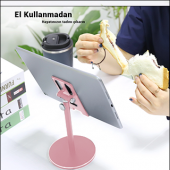 MÜHLEN GL083 - Rose Gold Katlanabilir, Taşınabilir ve Evrensel Telefon/Tablet Standı - 6