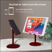 MÜHLEN GL083 - Kırmızı Katlanabilir, Taşınabilir ve Evrensel Telefon/Tablet Standı - 3