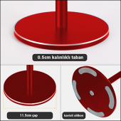MÜHLEN GL083 - Kırmızı Katlanabilir, Taşınabilir ve Evrensel Telefon/Tablet Standı - 7