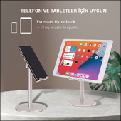 MÜHLEN GL083 - Gümüş Katlanabilir, Taşınabilir ve Evrensel Telefon/Tablet Standı - 5