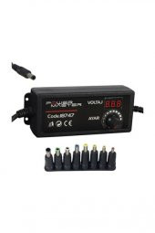 POWERMASTER 3 VOLT - 24 VOLT 2 AMPER ÇOK UÇLU AYARLI KADEMELİ ADAPTÖR 18747 - 1