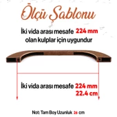 Meriç 224 mm - 22.4 cm Eskitme Antik Bakır Metal Mobilya Mutfak Dolabı Dolap Kulpu Kulbu Kulpları - 2