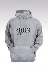BJK 02 Gri Kapşonlu Sweatshirt - Hoodie - 1