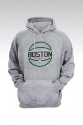 Boston Celtics 30 Gri Kapşonlu Sweatshirt - Hoodie - 1