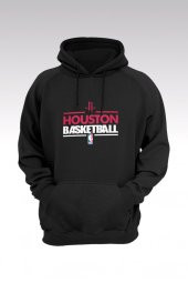 Houston Rockets 68 Siyah Kapşonlu Sweatshirt - Hoodie - 1