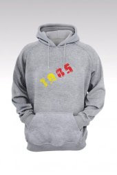 GS 01 Gri Kapşonlu Sweatshirt - Hoodie - 1