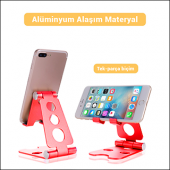MÜHLEN GL059 - Kırmızı Katlanabilir, Taşınabilir ve Evrensel Telefon/Tablet Standı - 1