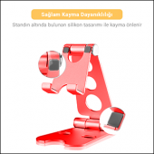 MÜHLEN GL059 - Kırmızı Katlanabilir, Taşınabilir ve Evrensel Telefon/Tablet Standı - 2