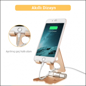 MÜHLEN GL059 - Gold Katlanabilir, Taşınabilir ve Evrensel Telefon/Tablet Standı - 4