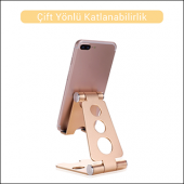 MÜHLEN GL059 - Gold Katlanabilir, Taşınabilir ve Evrensel Telefon/Tablet Standı - 7