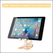 MÜHLEN GL059 - Gold Katlanabilir, Taşınabilir ve Evrensel Telefon/Tablet Standı - 8