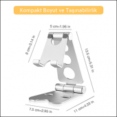 MÜHLEN GL059 Katlanabilir, Taşınabilir ve Evrensel Telefon/Tablet Standı - 5