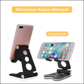 MÜHLEN GL059 - Siyah Katlanabilir, Taşınabilir ve Evrensel Telefon/Tablet Standı - 1