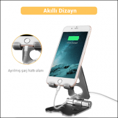 MÜHLEN GL059 - Siyah Katlanabilir, Taşınabilir ve Evrensel Telefon/Tablet Standı - 4