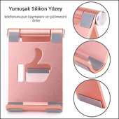 MÜHLEN GL088 - Rose Gold Katlanabilir, Taşınabilir ve Evrensel Telefon/Tablet Standı - 7