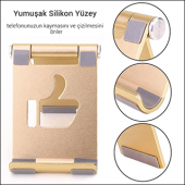MÜHLEN GL088 - Gold Katlanabilir, Taşınabilir ve Evrensel Telefon/Tablet Standı - 6