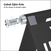 MÜHLEN GL088 - Siyah Katlanabilir, Taşınabilir ve Evrensel Telefon/Tablet Standı - 6