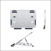 MÜHLEN GL0129 - Gümüş Ergonomik Taşınabilir Alüminyum Dizüstü Bilgisayar Standı - 9