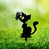 Küçük Bahçe Dekor Kedi Bahçe Süsü - 1