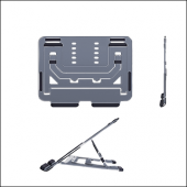 MÜHLEN GL0129 - Koyu Gri Ergonomik Taşınabilir Alüminyum Dizüstü Bilgisayar Standı - 8