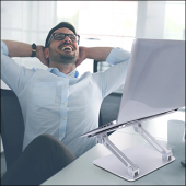 MÜHLEN D-GL0124 Ayarlanabilir Ergonomik Alüminyum Dizüstü Bilgisayar Standı - 11