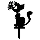 Küçük Bahçe Dekor Kedi Bahçe Süsü - 3