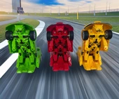 Işıklı Sesli Müzikli Çek Bırak Robota Dönüşen Araba - 12